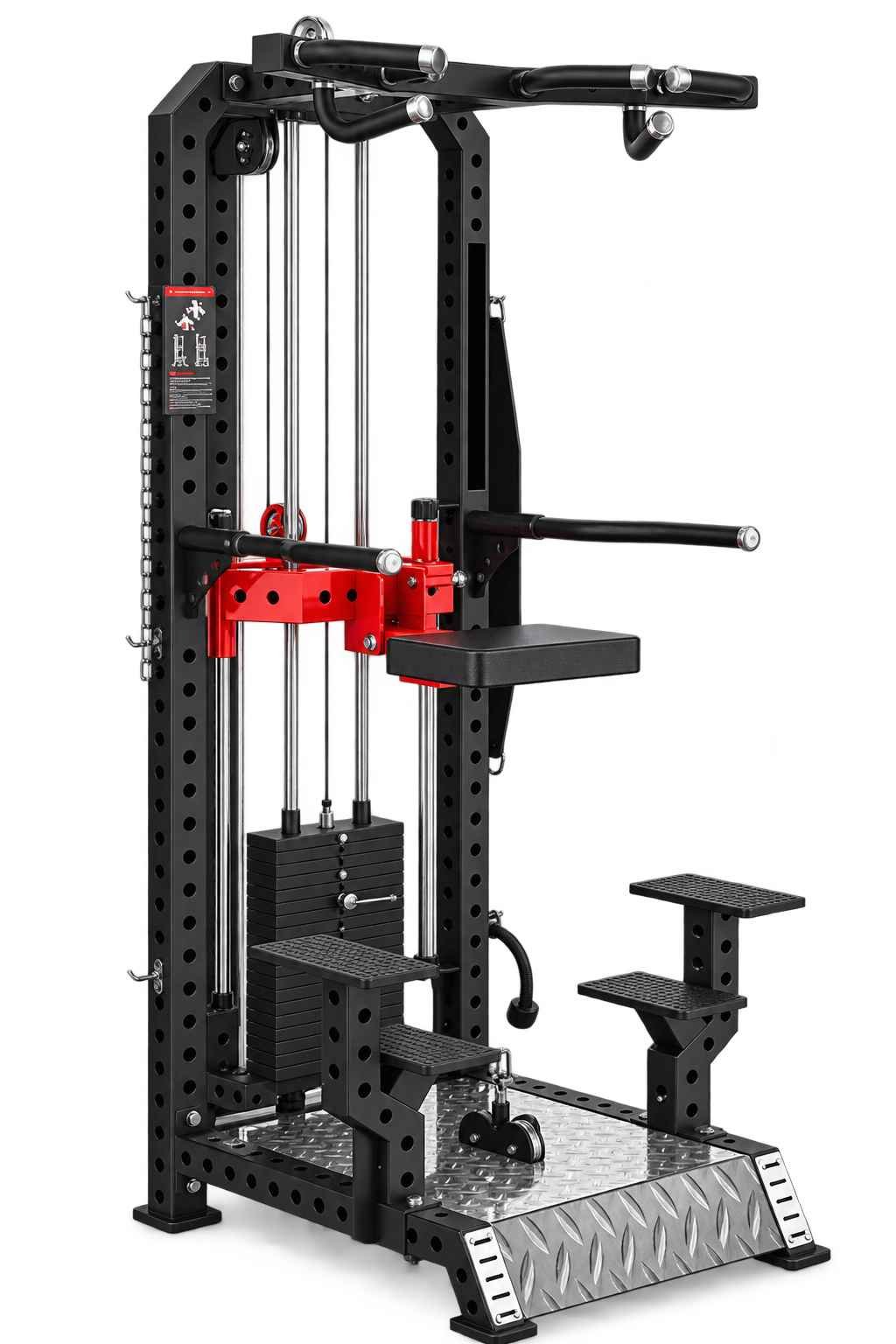 Black and Red Multi-Function Gym Machine-1_11zon ASSISTED CHIN + DIP - Image 1